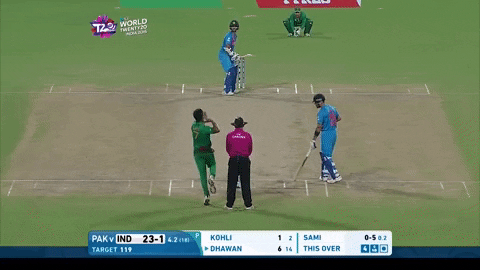 icc #wt20 - india vs pakistan match GIF by bypriyashah