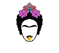 Frida Kahlo Rainbow Sticker by Suany