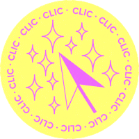 Hypersthene pink stars yellow computer Sticker
