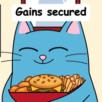 Hungry Blue Cat GIF