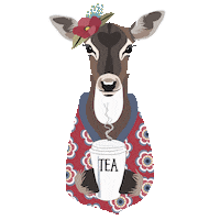 LilaLotta deer hirsch waldtiere lilalotta Sticker