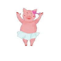 Happy Pig Sticker