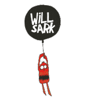 Monster Flying Sticker by Willsark Beer