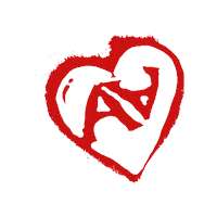 amenityave love heart logo stamp Sticker