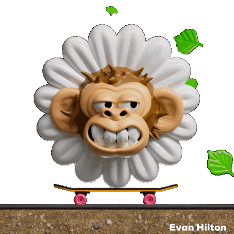 Skateboard Rolling Sticker by Evan Hilton