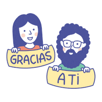 Thanks Thank You Sticker by Gnomo