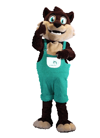Mascot Sticker by Camping de Kleine Wolf