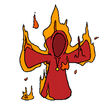 churchofdivineapathy fire run church secret GIF