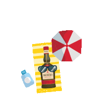 Beach Gold Sticker by Licor Beirão