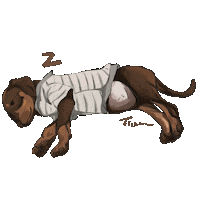 Dog Rm Sticker by Tizzm