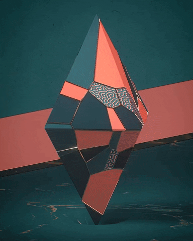 romanbratschi art green orange gold GIF