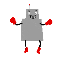 dorobot happy mood yay jump Sticker