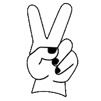 Peace Hand Sticker by Nooch.Earth