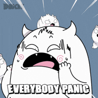 dokisofficial oh no anxiety panic stressed GIF