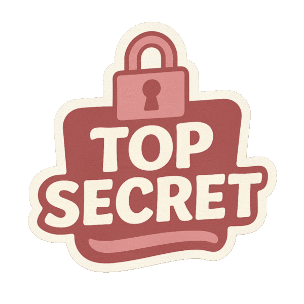 Top Secret Sticker by NZ Collab