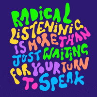 soofiya typography self care listen listening GIF