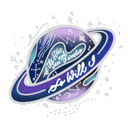 Planet Galaxy Sticker by Prince of Pins