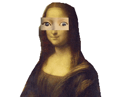 Mona Lisa Wtf Sticker by Anne Horel
