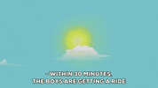 snow sun GIF by South Park 