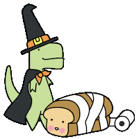 trick or treat halloween Sticker by Loof and Timmy