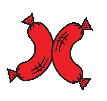 High Five Hot Dog Sticker
