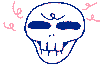 Skull Crane Sticker by Marie Spénale