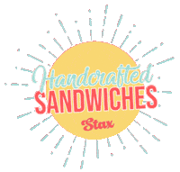 StaxofStax handcrafted sandwiches sunburst stax Sticker
