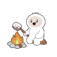 Camping Camp Fire Sticker by okdstudio