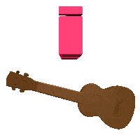 3D Ukulele Sticker by Jogando Casualmente