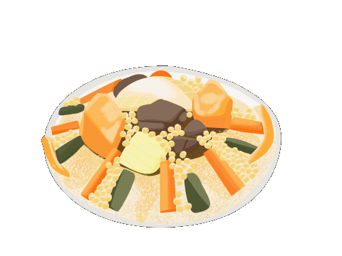 Couscous Moroccan Food Sticker