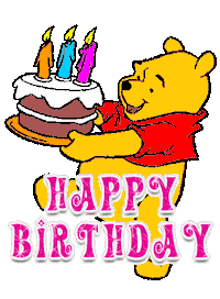 winnie the pooh birthday Sticker