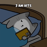 Tired White Cat GIF by MESA My Emotional Support Animal