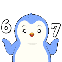 6 7 Penguin Sticker by Pudgy Penguins