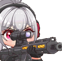 Ktactical gun rifle ar15 gun girl Sticker