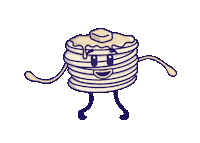 Pancake Happy Dance Sticker by SomosWhyNot