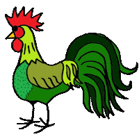 Hahn Gockel Sticker