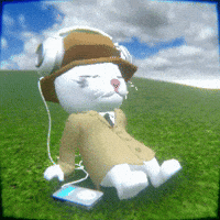 Chilling Blue Sky GIF