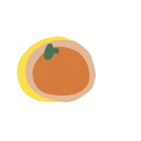 Orange Fruit Sticker by The Zingy Studio