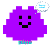 Pixel Hello Sticker