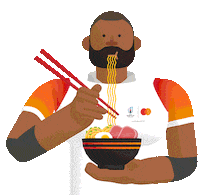 Michael Leitch Eating Sticker by Mastercard