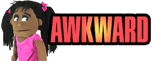 awkward latonka Sticker by Fluffy Friends