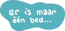 cendrenna sannysparks 1 bed er is maar een bed een bed Sticker