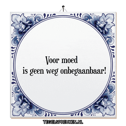 Doorzetten Optimisme Sticker by Tegelspreuken.nl