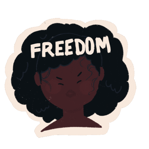 Freedom Curls Sticker