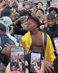 Rocky Steps Fans GIF
