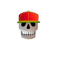 pencilshape cool face skull skeleton Sticker