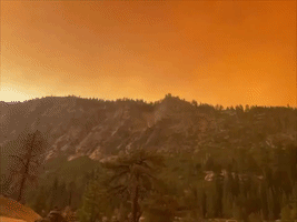 Wildfires Turn Sky Orange Over Eldorado National Forest