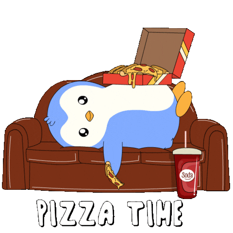 Pizza Time Sticker by Pudgy Penguins