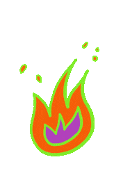 Fire Illustration Sticker by Emma Baynes