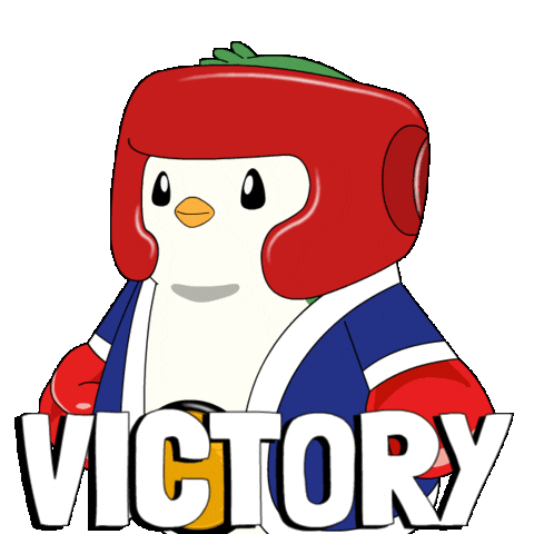 Battle Royale Win Sticker by Pudgy Penguins